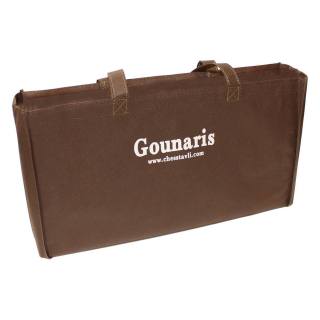 BACKGAMMON-CHESS WALNUT LEATHER